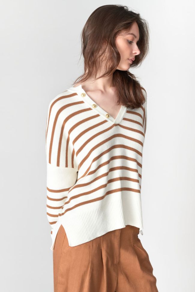 Brown striped Lobelie jumper