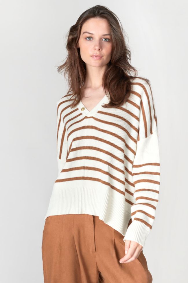 Brown striped Lobelie jumper
