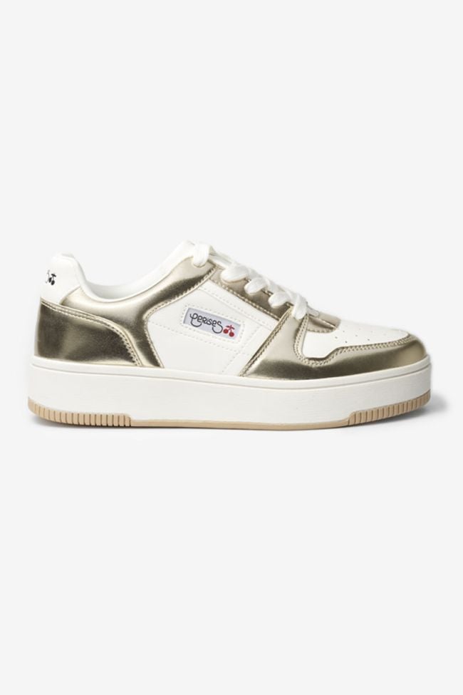 Marly white and gold trainers