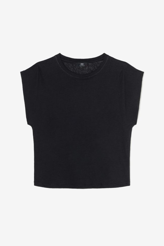 Black linen Muflier t-shirt