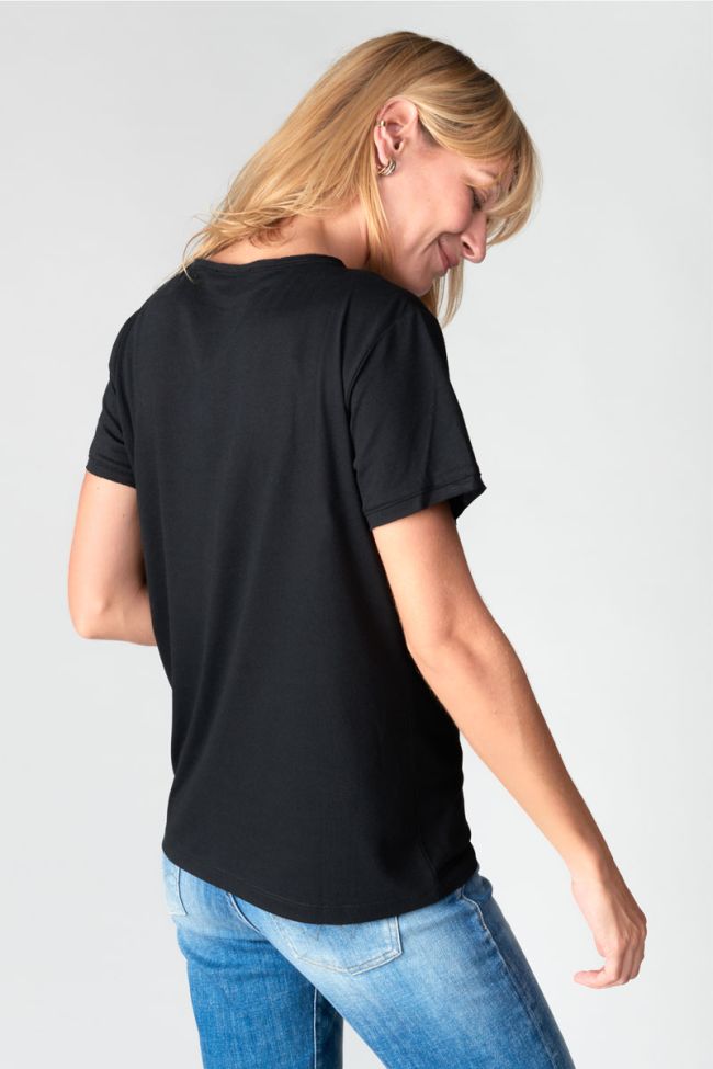 T-shirt Quinn noir imprimé