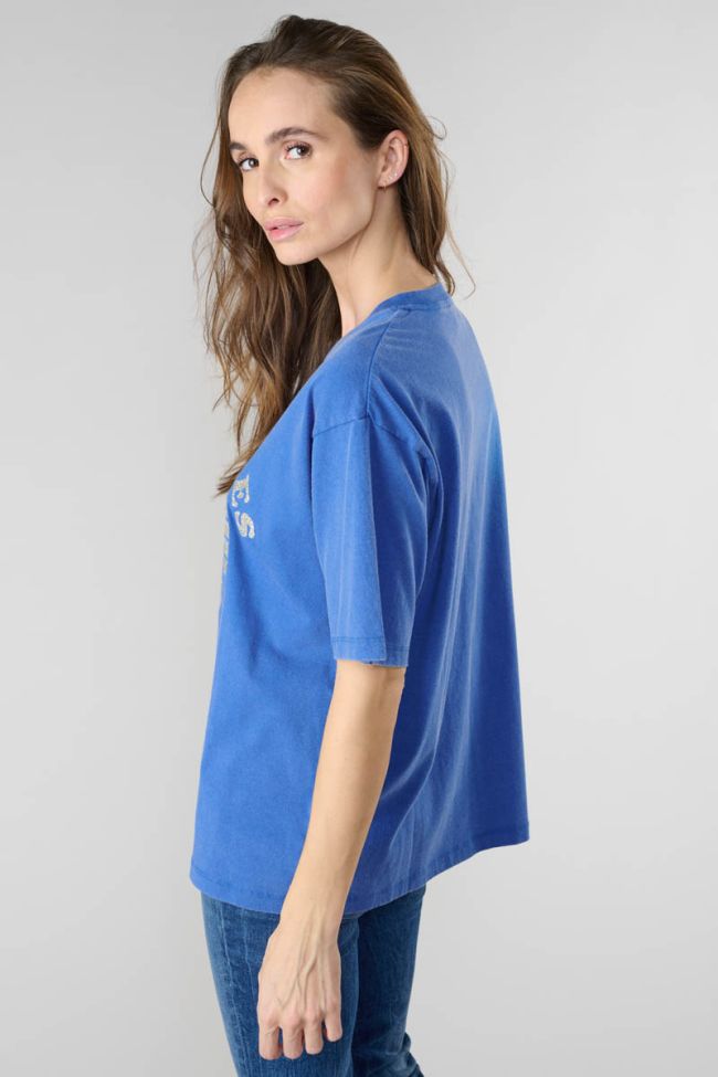 Blue printed Riley t-shirt