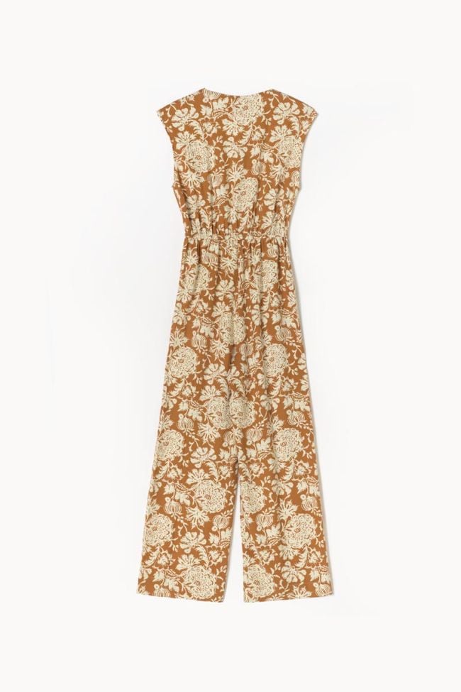 Sanahgi jumpsuit with ochre floral motif
