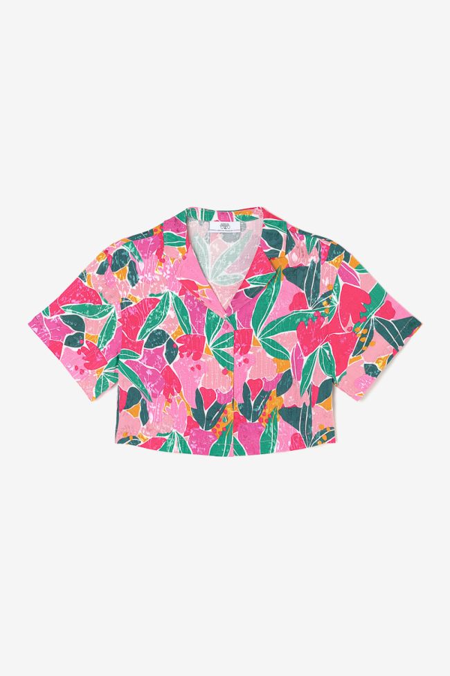 Fuchsia patterned Saugegi shirt
