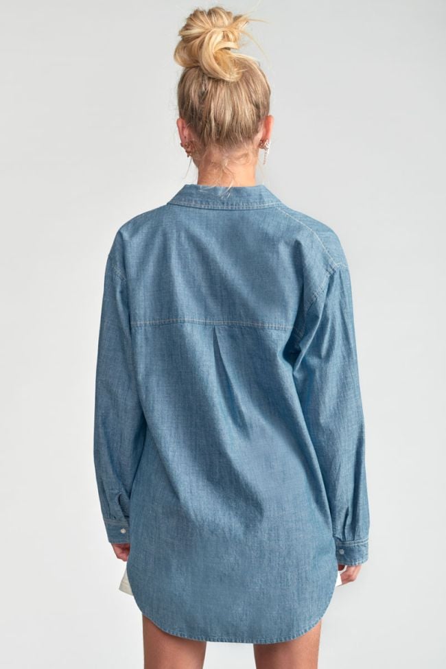 Blue denim Ziagi oversized shirt