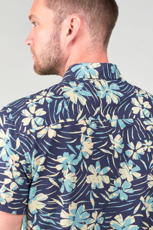 Navy blue jungle pattern Bolir shirt