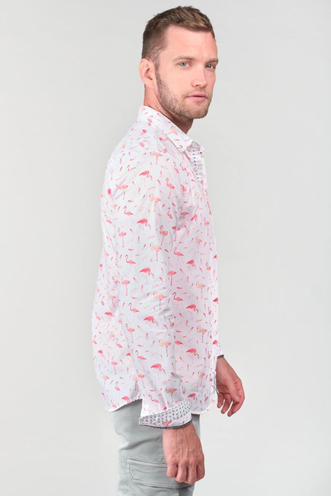 White patterned Flamas shirt