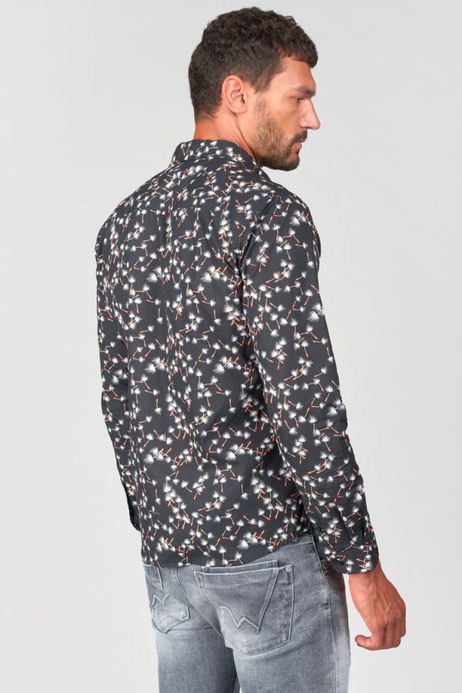 Black leaf patterned Gebas shirt