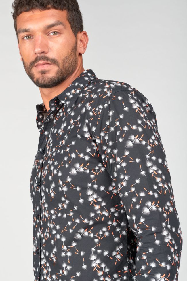 Black leaf patterned Gebas shirt