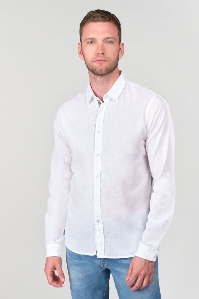 White linen blend Rodes shirt