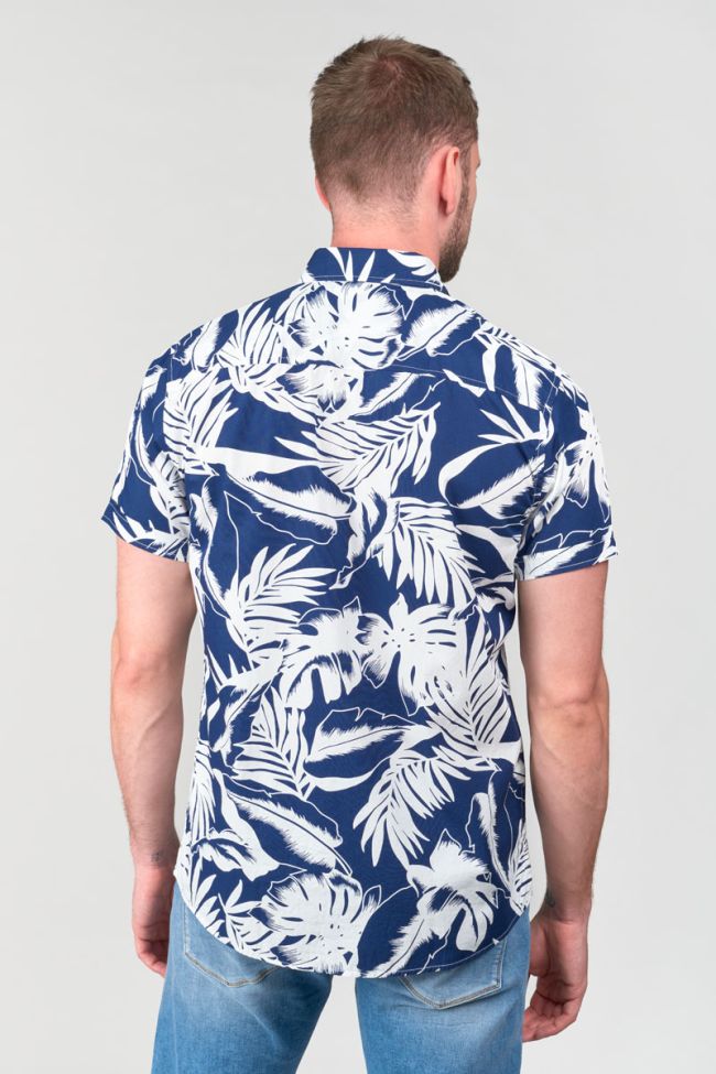 Navy blue Ruti shirt with a jungle pattern