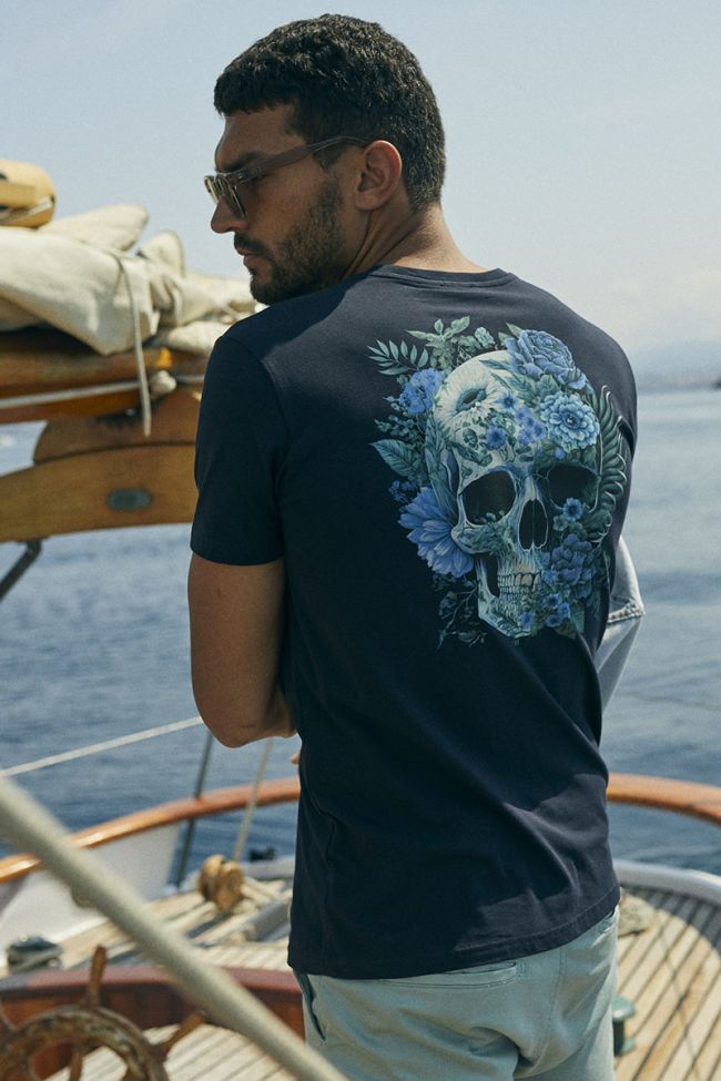 Navy blue printed Santiago t-shirt