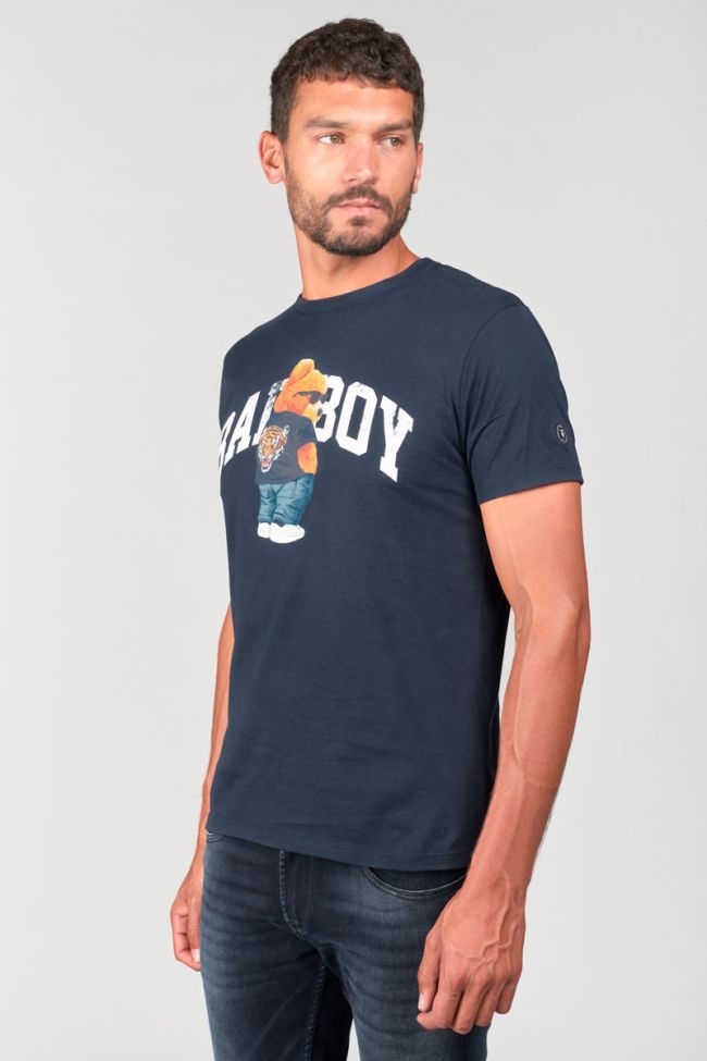 T-shirt Stenley bleu marine imprimé