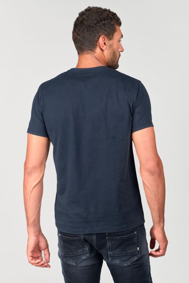 Navy blue printed Stenley t-shirt
