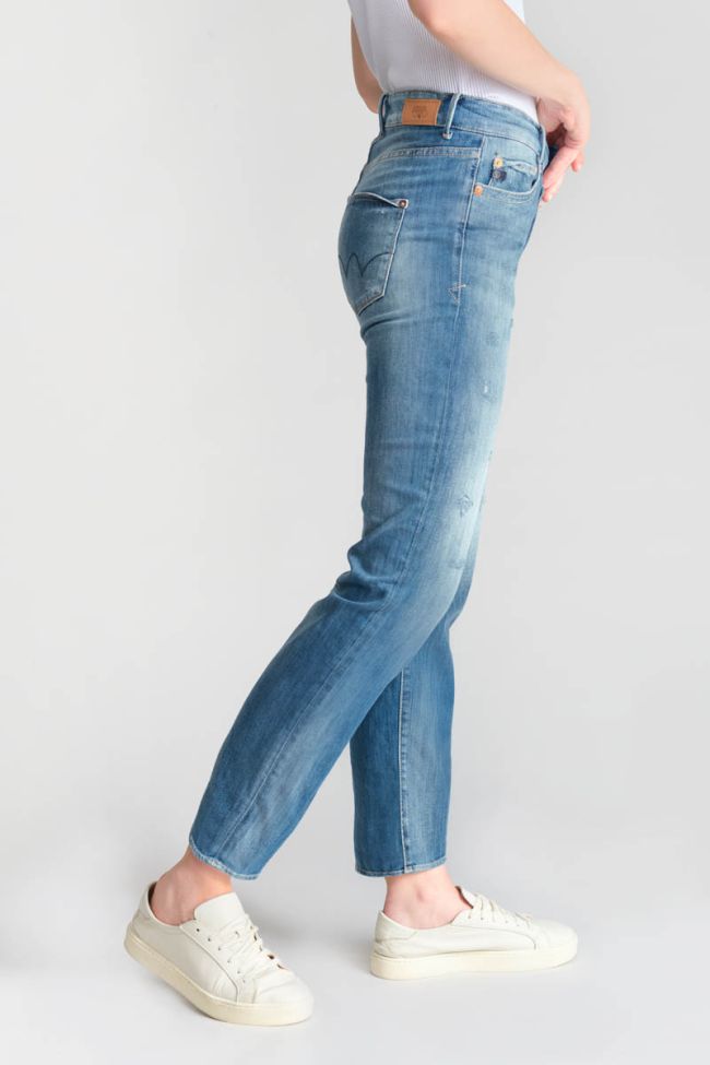 Basic 400/18 mom high waist 7/8th jeans destroy blue N°4