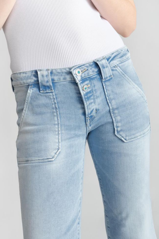 Flare taille haute jeans bleu N°5