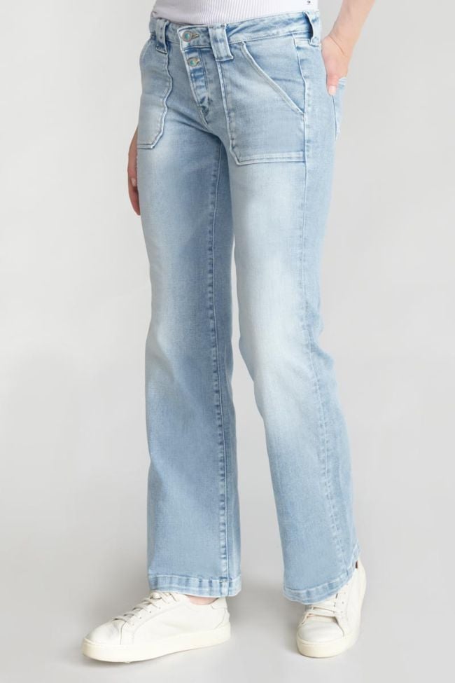 Flare taille haute jeans bleu N°5