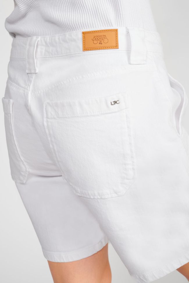 Goudes white denim shorts