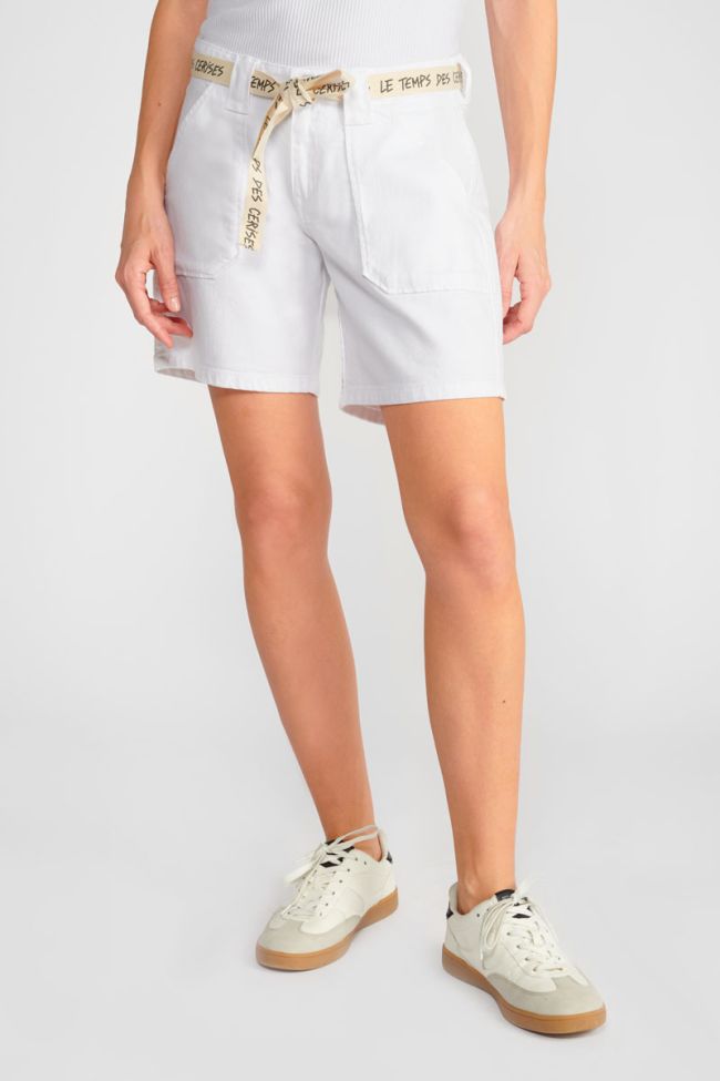 Goudes white denim shorts