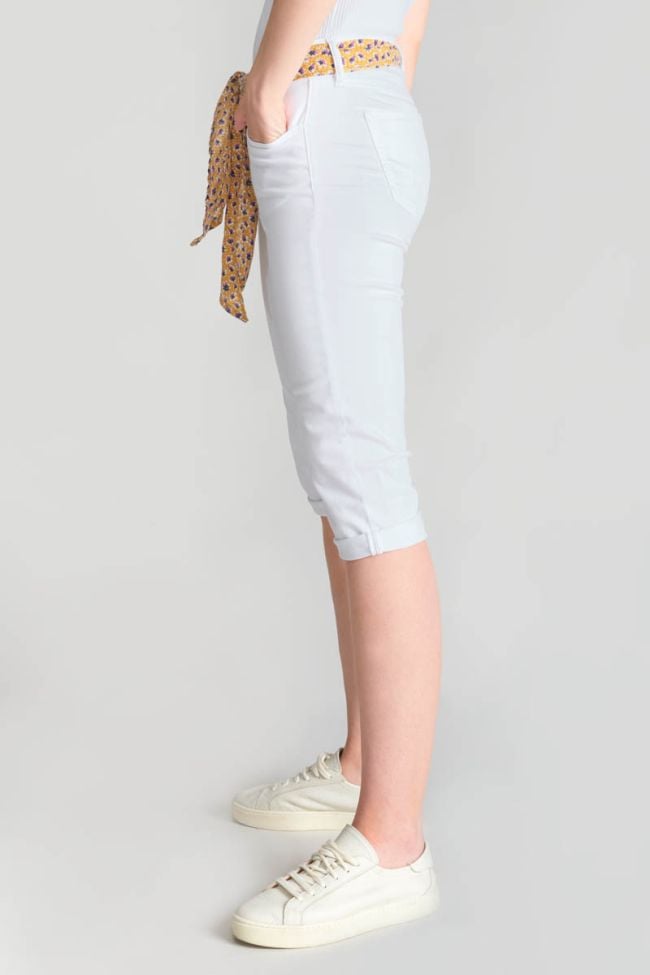 White Kaya capri trousers