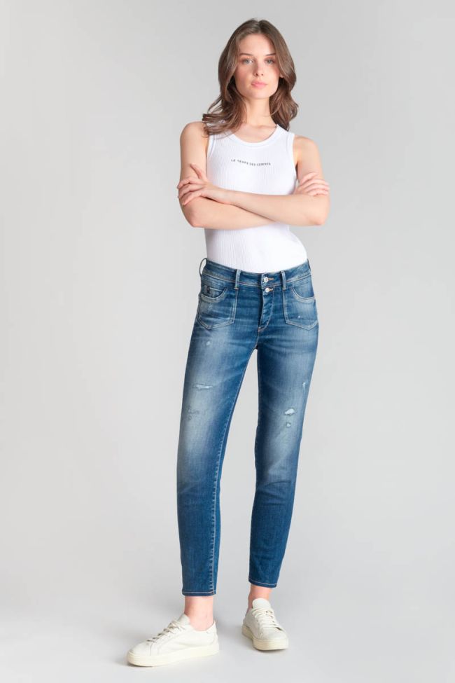 Lem pulp slim high waist 7/8th jeans destroy blue N°2