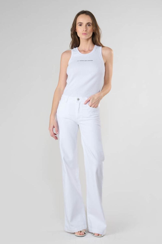 Maes pulp flare high waist jeans white 