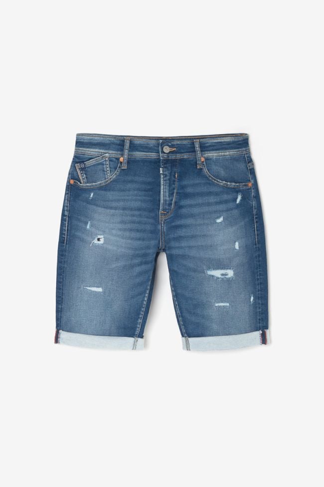 Distressed faded blue Jogg Oc Bermuda shorts