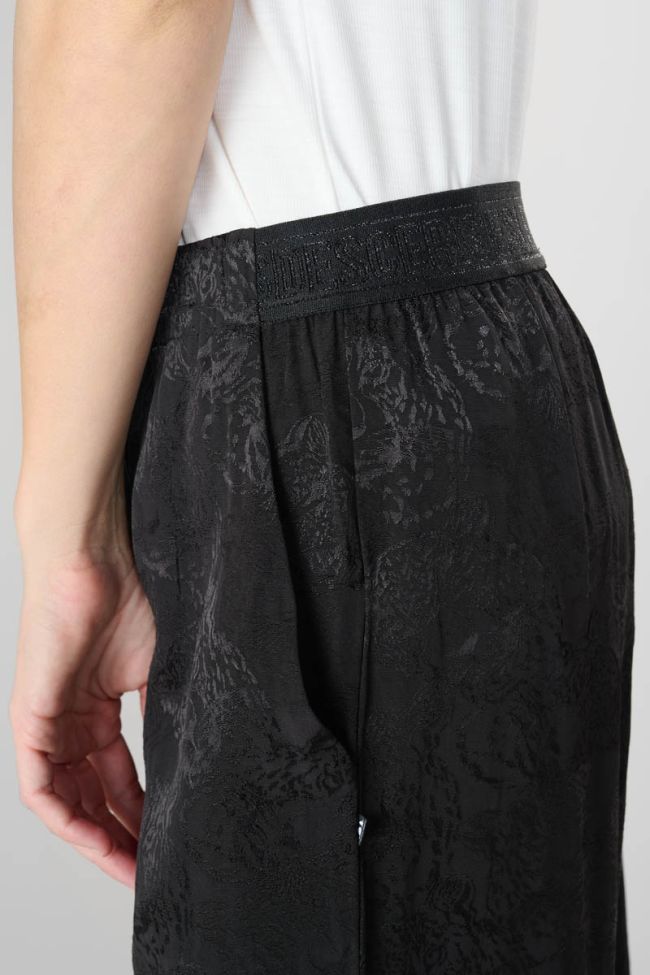 Pantalon Clemati en jacquard noir