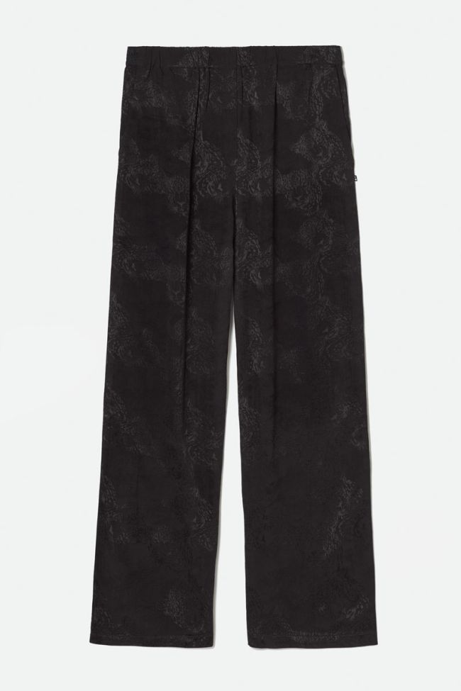 Pantalon Clemati en jacquard noir