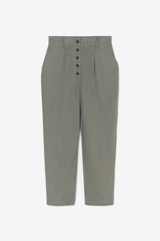Khaki Rufa linen trousers