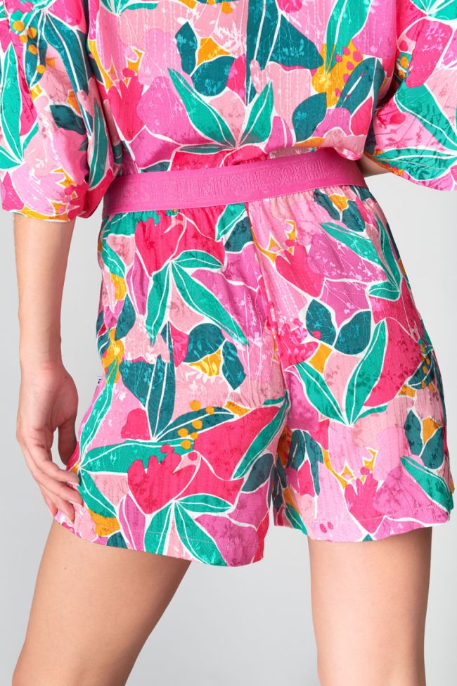 Fuchsia patterned Trille shorts