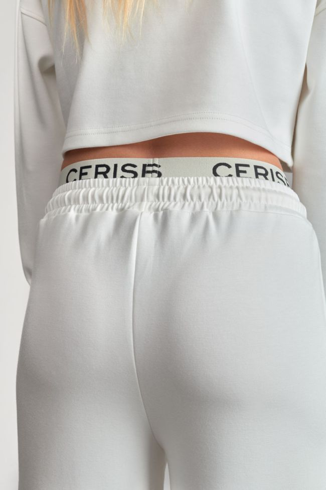 Cream Iriagi wide-leg trousers