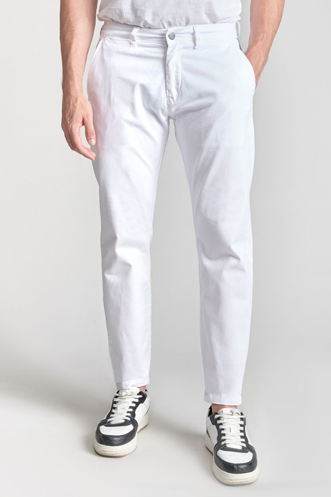 White Cesar wide-leg chino trousers