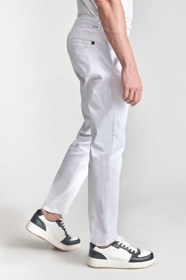 Pantalon chino large Cesar blanc