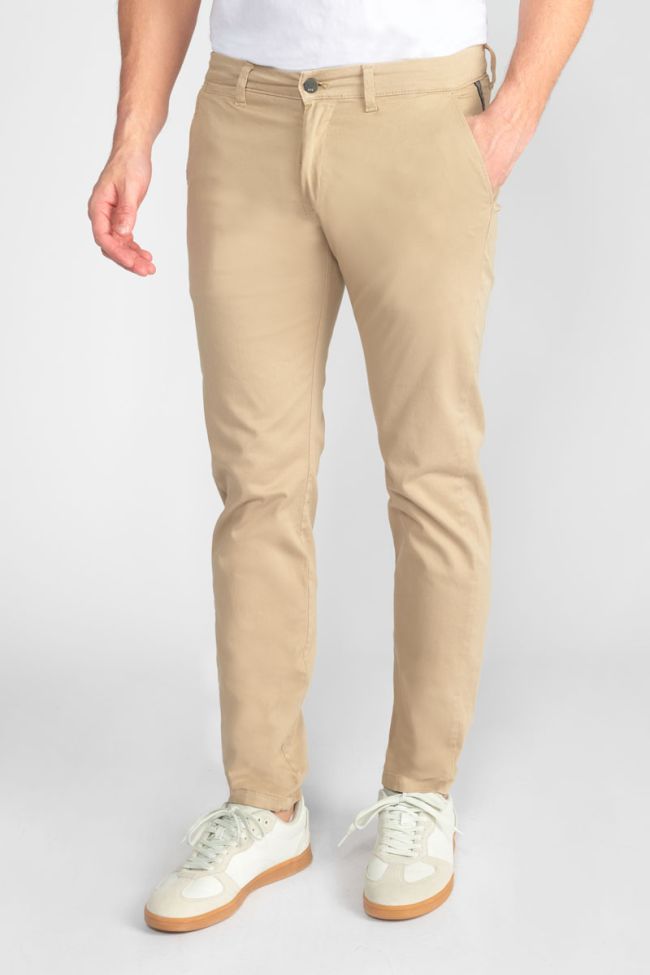 Sandy beige Cesar wide-leg chino trousers