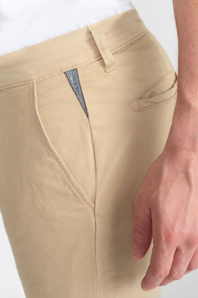 Sandy beige Cesar wide-leg chino trousers