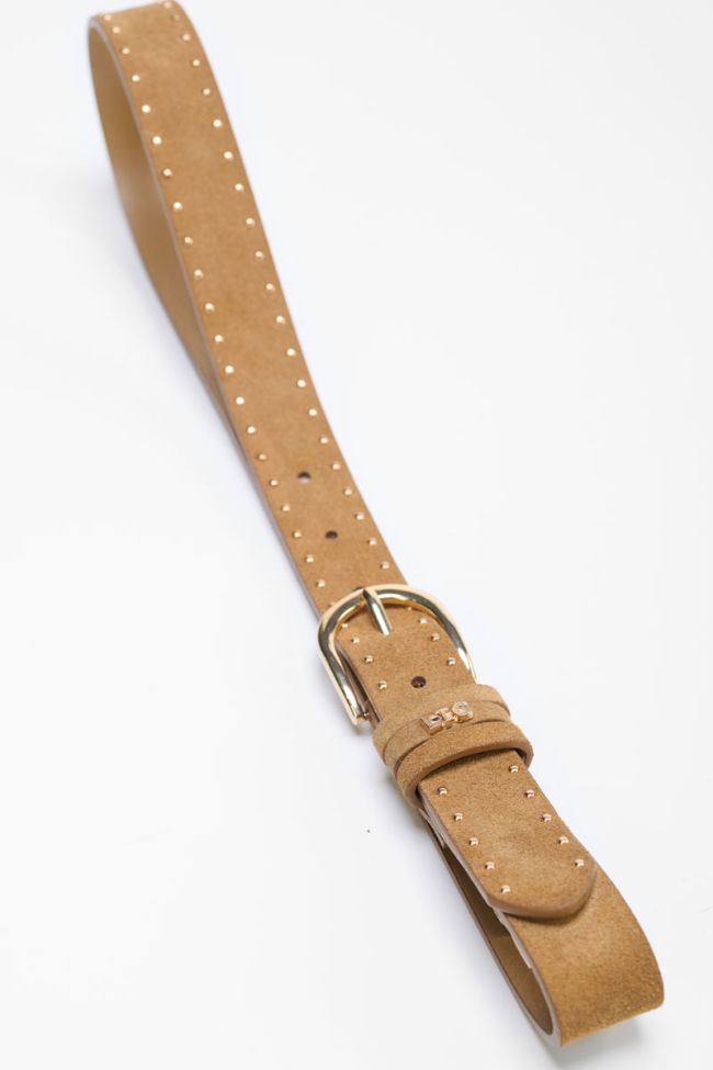 Guell brown leather belt