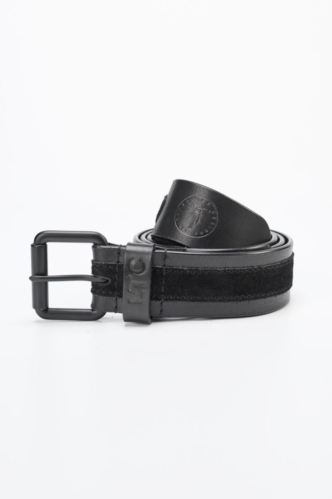 Mendis black leather belt