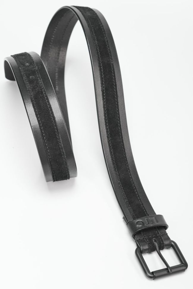 Mendis black leather belt