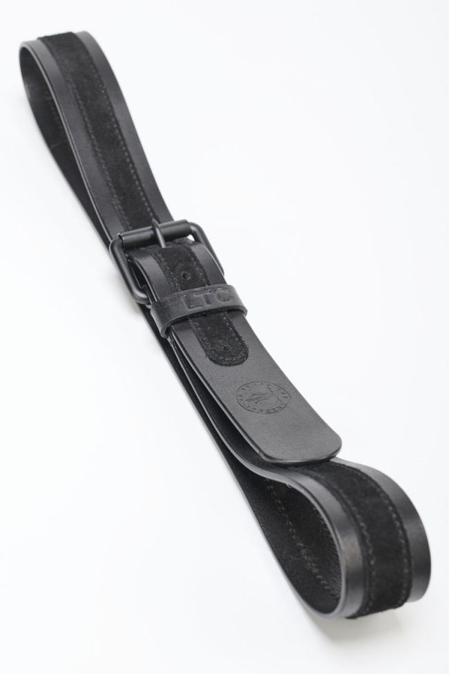 Mendis black leather belt