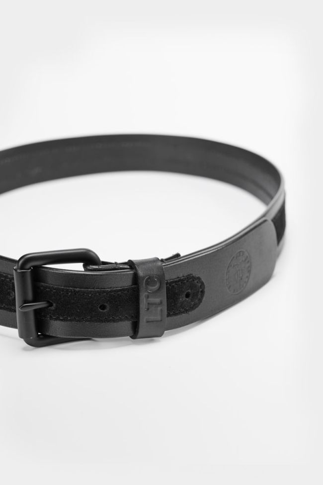 Mendis black leather belt