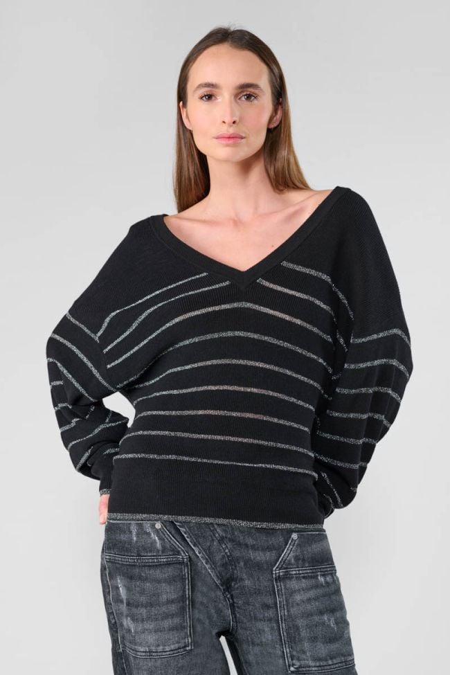 More black striped jumper