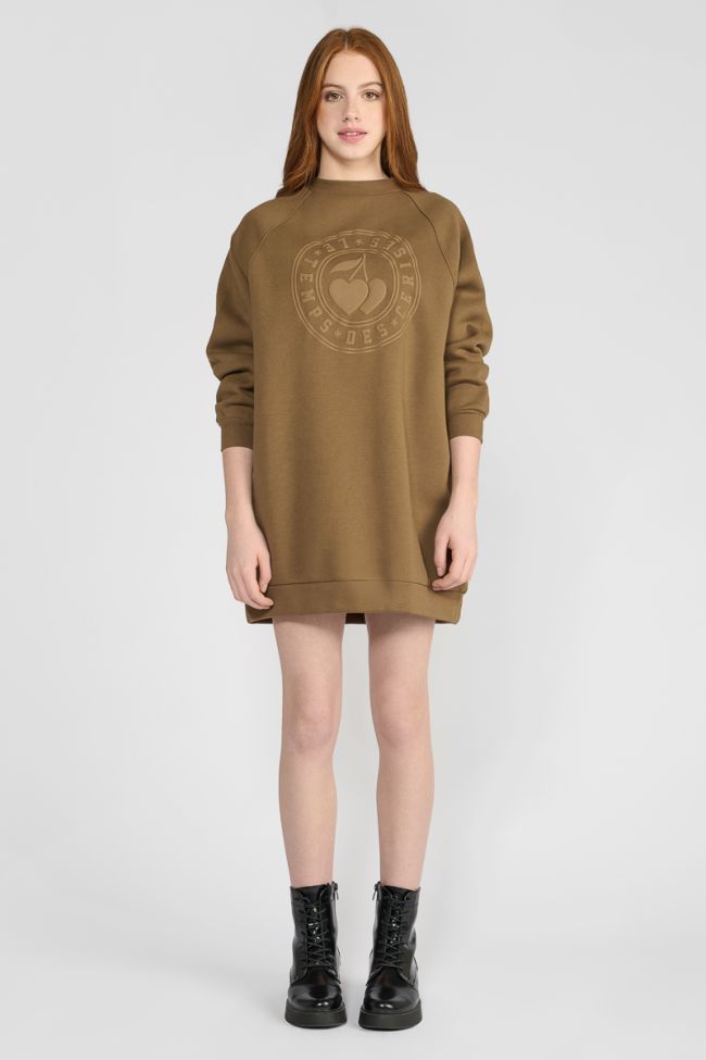 Adelgi light brown sweatshirt dress