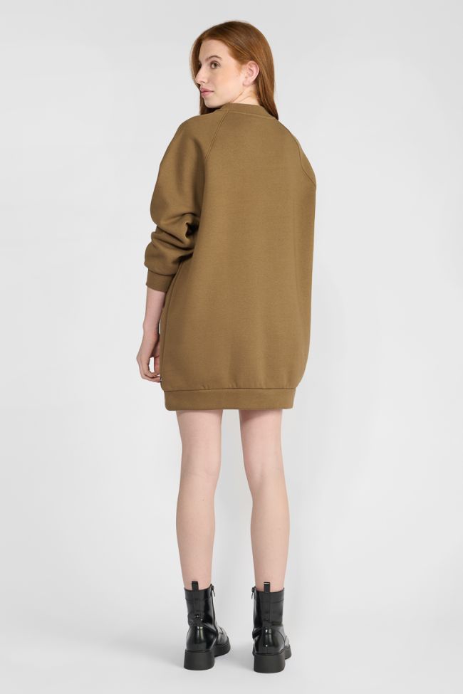 Adelgi light brown sweatshirt dress