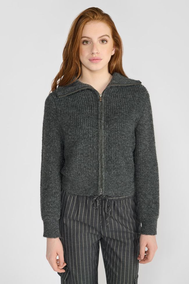 Cardigan zippé Fordgi gris