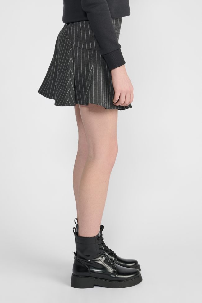 Grey striped Minagi short skirt