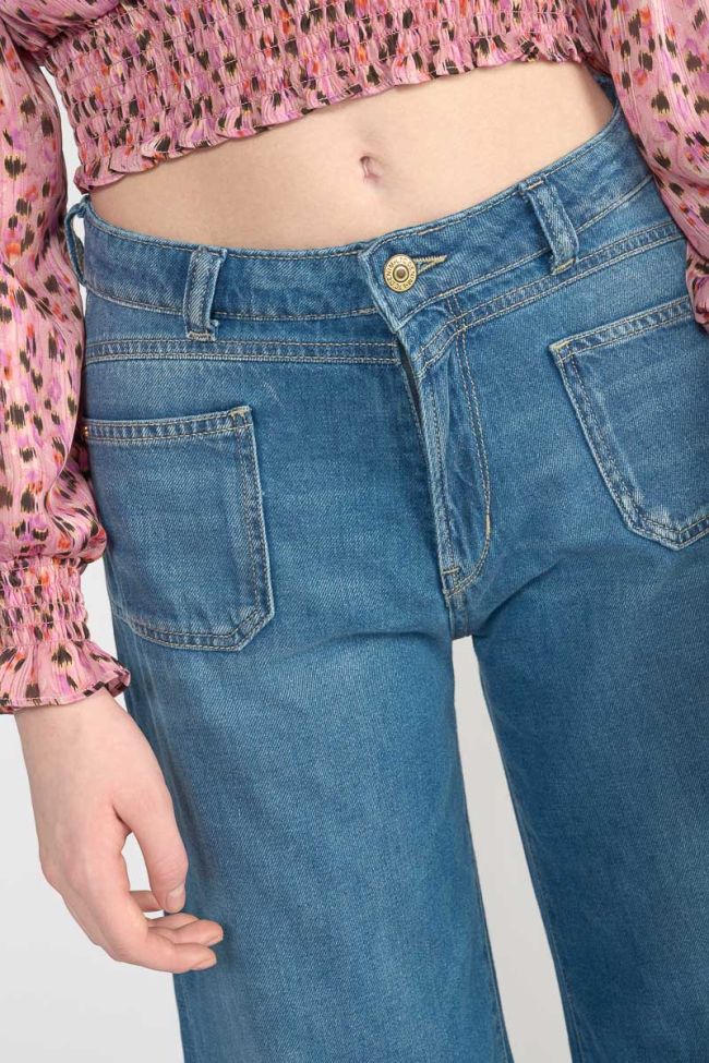 Jeans flare Queen taille haute bleu N°4