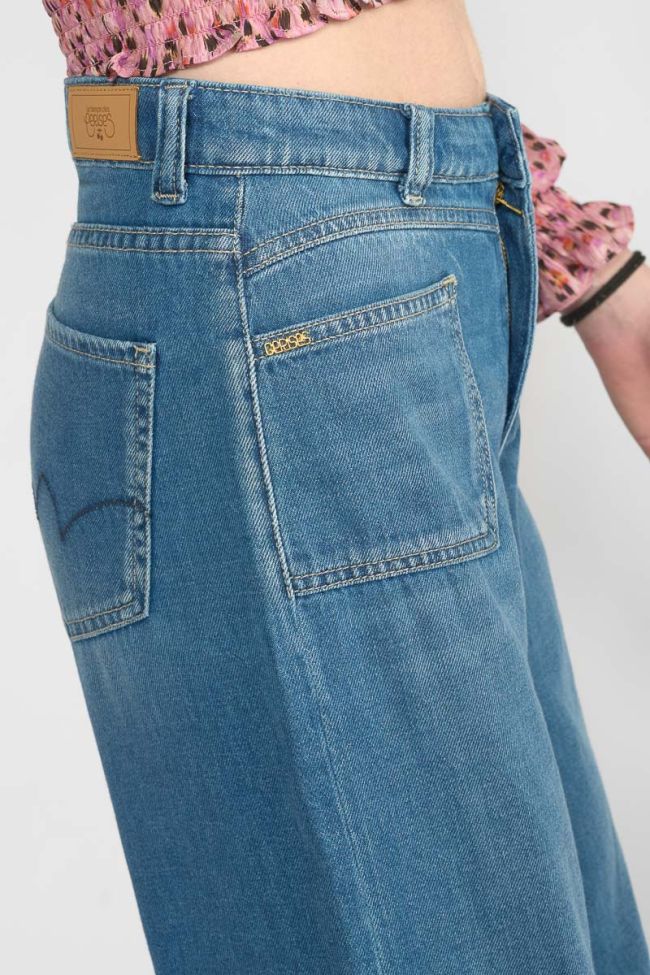 Jeans flare Queen taille haute bleu N°4