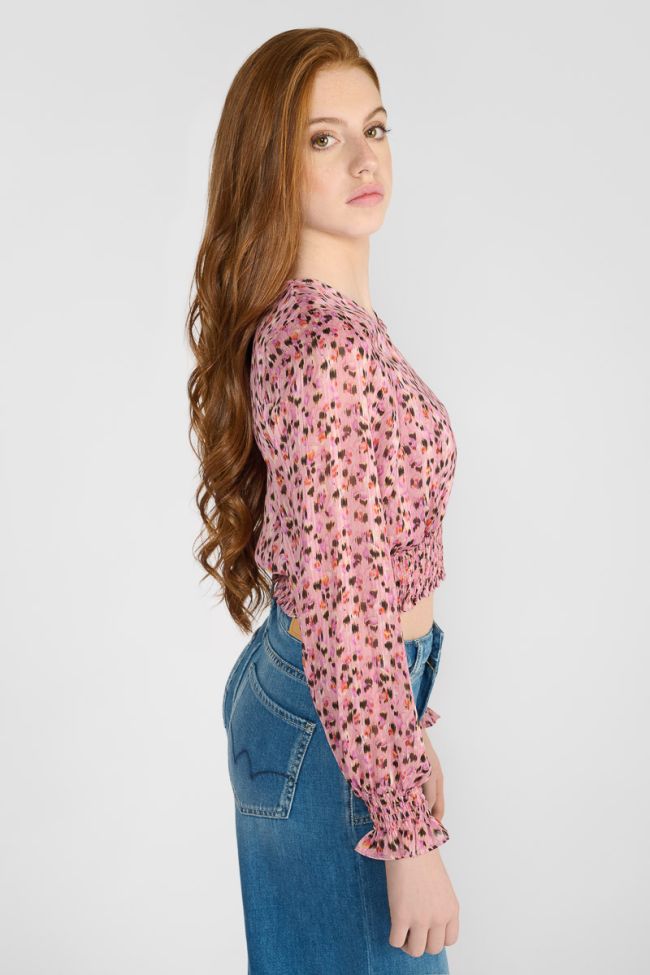 Welogi pink patterned blouse