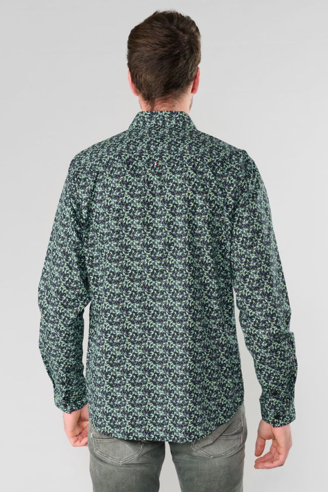 Evans black leaf pattern shirt